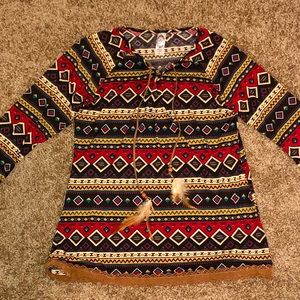 Aztec Print Blouse